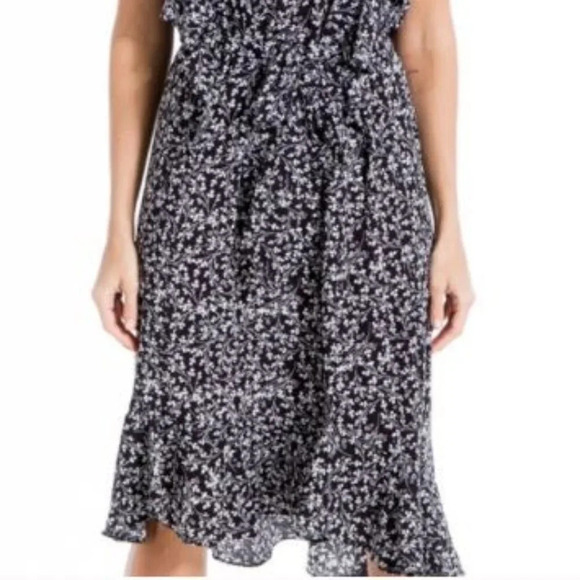 Nwt  Max Studio Printed Flutter Sleeve Tie Waist - Picture 4 of 16